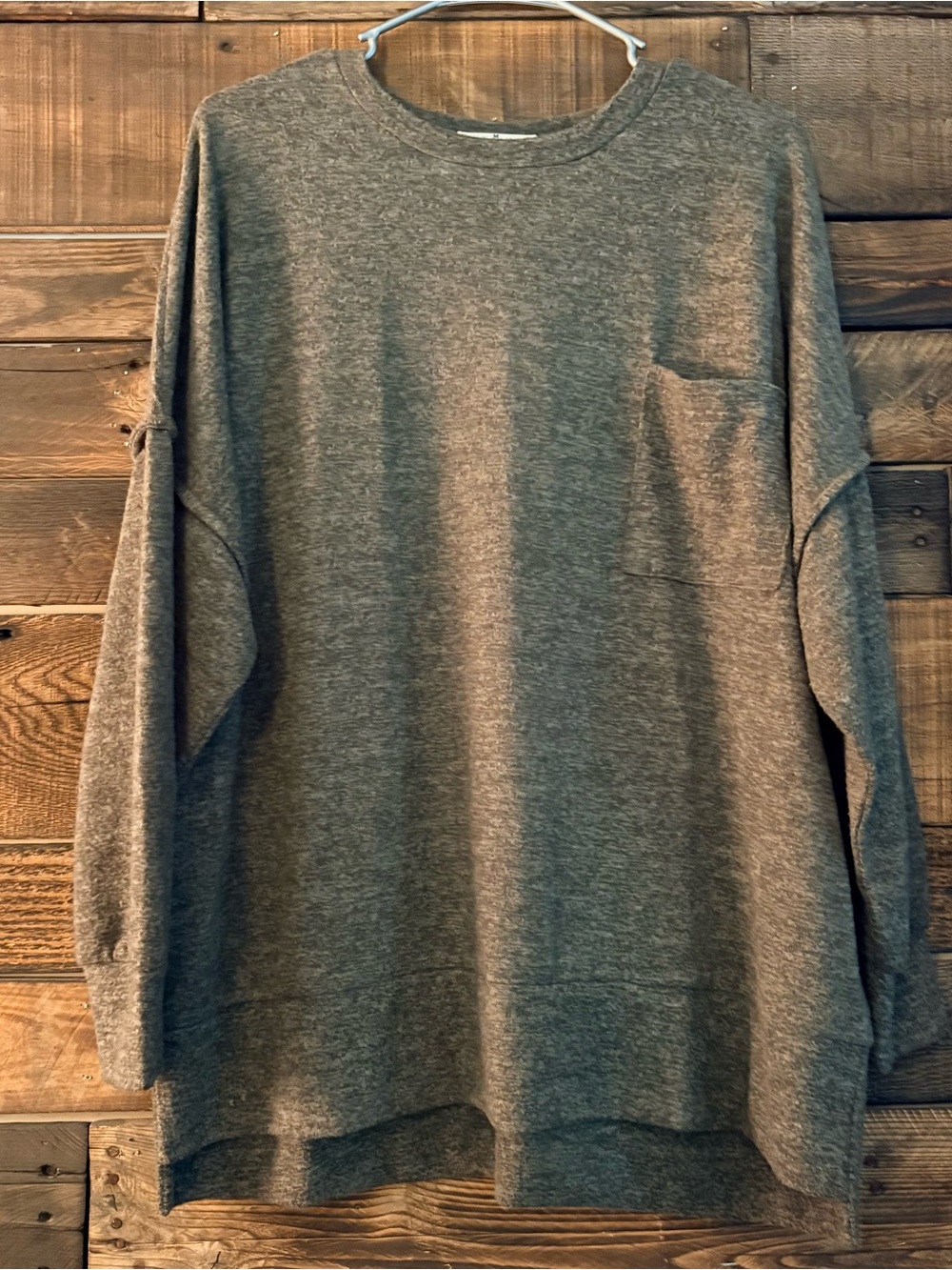 Zenana Dark Heather Green Sweater